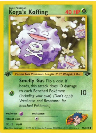 Koga's Koffing (1st Edition) #79/132 — Gym Challenge (1st Edition)