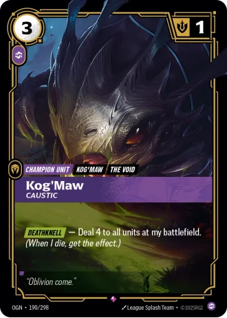 Kog'Maw, Caustic #190/298 — Origins