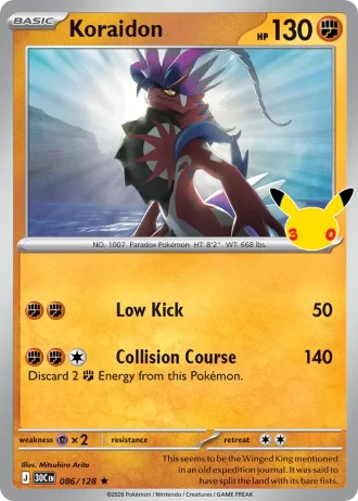 Koraidon #086/128 — 30th Celebration