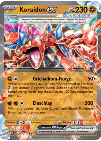 Koraidon ex #121/217 — Erhabene Helden