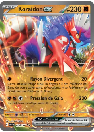 Koraidon ex #124/197 — Flammes Obsidiennes