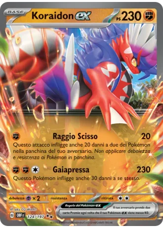 Koraidon ex #124 — Ossidiana Infuocata