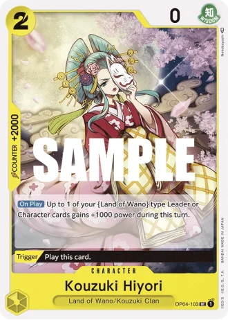 Kouzuki Hiyori (OP04-103) — Kingdoms of Intrigue (OP04)