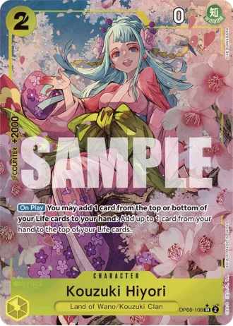 Kouzuki Hiyori (OP06-106) (Alternative Art) — One Piece The Best (PRB01)