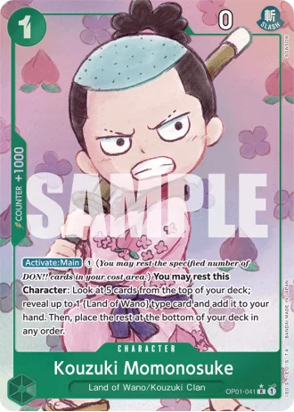 Kouzuki Momonosuke (OP01-041) (Alternative Art) — One Piece The Best (PRB01)