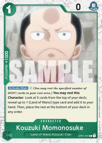 Kouzuki Momonosuke (OP01-041) (Jolly Roger Foil) — One Piece The Best (PRB01)