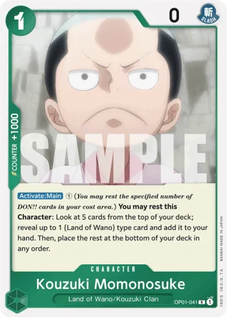 Kouzuki Momonosuke (OP01-041) (Jolly Roger Foil) (Reprint) — One Piece The Best (PRB01)