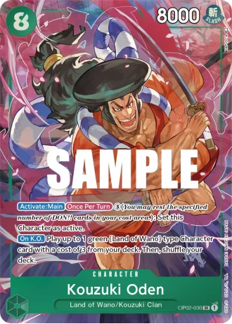 Kouzuki Oden (OP02-030) (Alternative Art) — Paramount War (OP02)