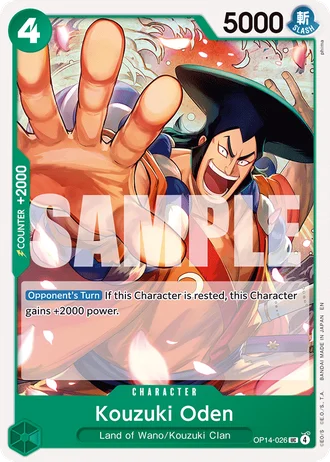 Kouzuki Oden (OP14-026) — The Azure Sea's Seven (OP14-EB04)