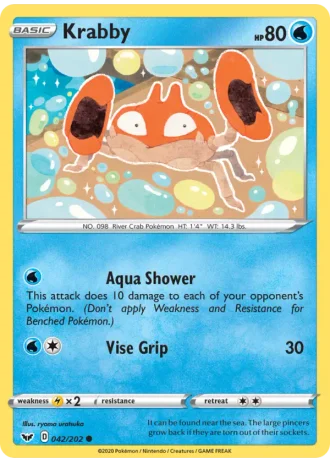 Krabby #42/202 — Sword & Shield