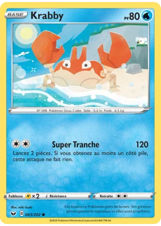 Krabby #43/202 — Épée et Bouclier