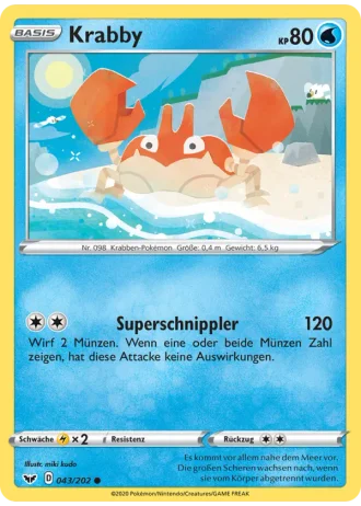 Krabby #43/202 — Schwert & Schild