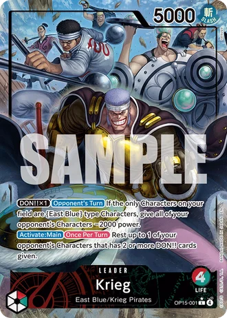 Krieg (OP15-001) (Alternative Art) — Adventure on Kami's Island (OP15-EB04)