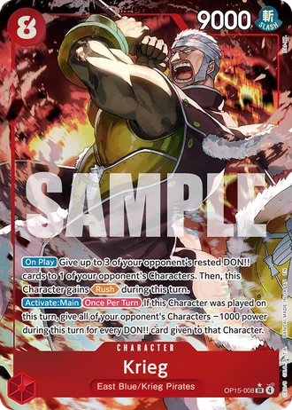 Krieg (OP15-008) (Alternative Art) — Adventure on Kami's Island (OP15-EB04)