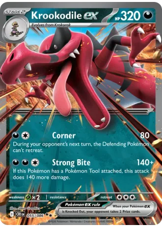 Krookodile ex #055/86 — Chaos Rising