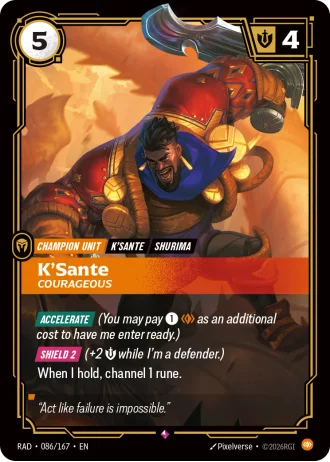 K'Sante, Courageous #086/167 — Radiance