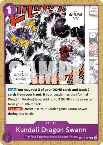 Kundali Dragon Swarm (OP17-077) — The World's Strongest Warriors (OP17)