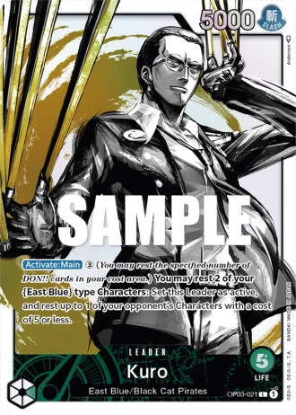 Kuro (OP03-021) (Alternative Art) — Pillars of Strength (OP03)