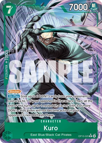 Kuro (OP15-025) (Alternative Art) — Adventure on Kami's Island (OP15-EB04)