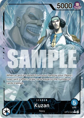 Kuzan (OP12-040) (Alternative Art) — Legacy of the Master (OP12)