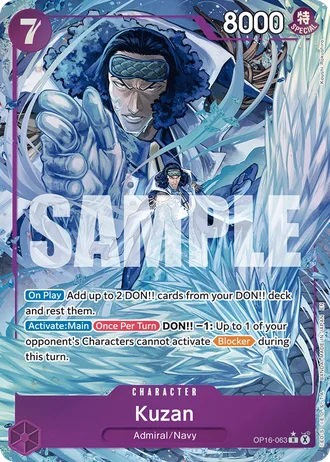 Kuzan (OP16-063) (Alternative Art) — The Time of Battle (OP16)