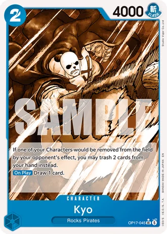 Kyo (OP17-045) (Alternative Art) — The World's Strongest Warriors (OP17)