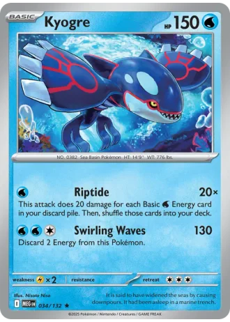 Kyogre #034/132 — Mega Evolution
