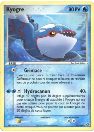 Kyogre #15 — EX Émeraude