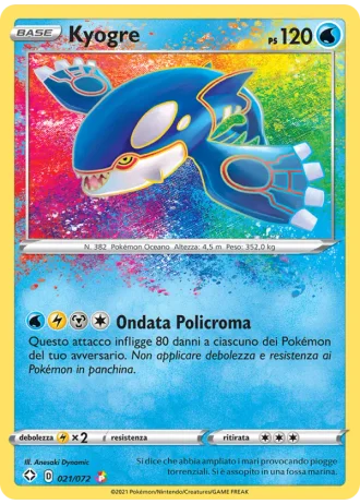 Kyogre #21/72 — Destino Splendente