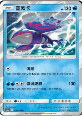 Kyogre #36/150 — Shining Synergy - Shower