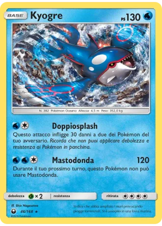 Kyogre #46/168 — Tempesta Astrale
