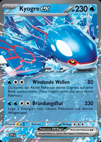 Kyogre ex #178 — Karmesin & Purpur Promos
