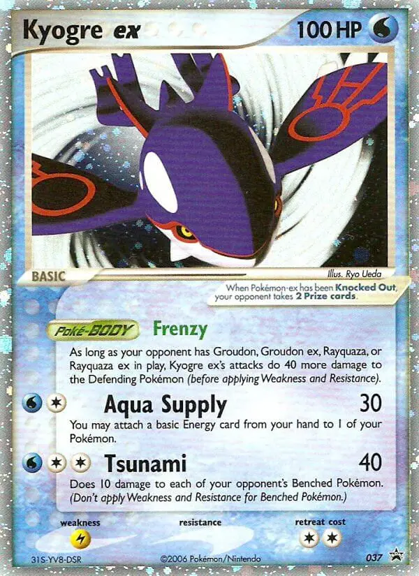 Kyogre ex #37 — Nintendo Promos