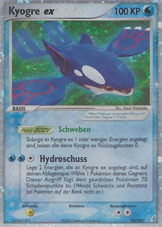 Kyogre ex #95 — EX Crystal Guardians
