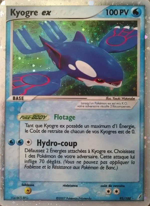 Kyogre ex #95 — EX Gardiens de Cristal