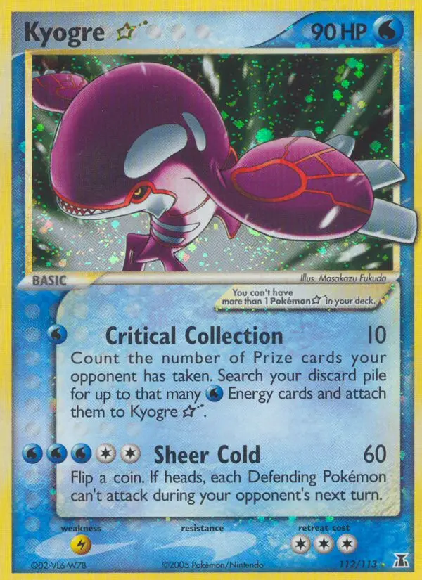 Kyogre Gold Star #112 — Delta Species