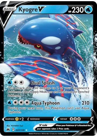 Kyogre V #037 — Crown Zenith