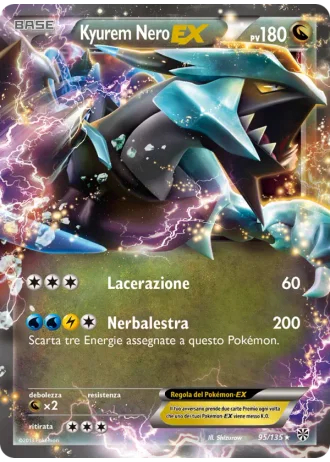 Kyurem Nero EX #95/135 — Uragano Plasma