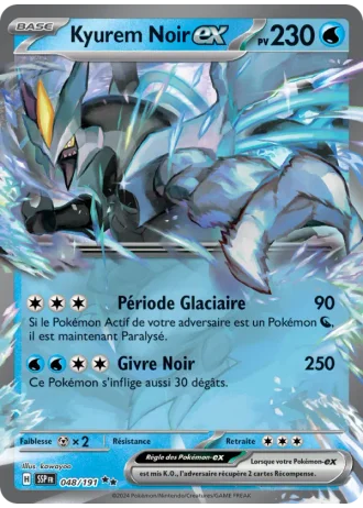 Kyurem Noir ex #048 — Étincelles Déferlantes