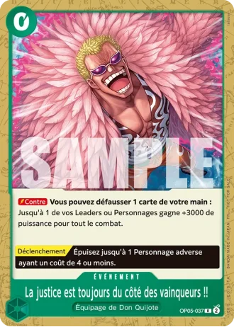 La justice est toujours du côté des vainqueurs !! (OP05-037) (Alternative Art) — PROMO