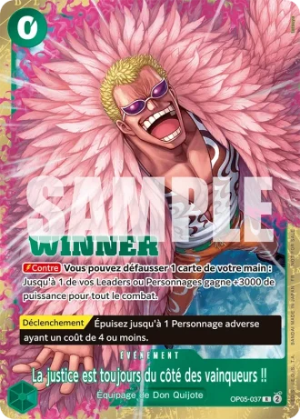 La justice est toujours du côté des vainqueurs !! (OP05-037) (Alternative Art) — PROMO