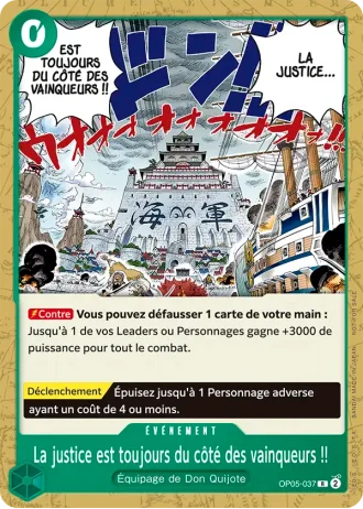 La justice est toujours du côté des vainqueurs !! (OP05-037) (Alternative Art) — PROMO