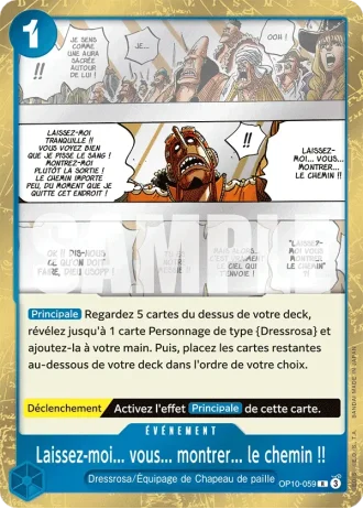 Laissez-moi... vous... montrer... le chemin !! (OP10-059) — Sang Royal (OP10)