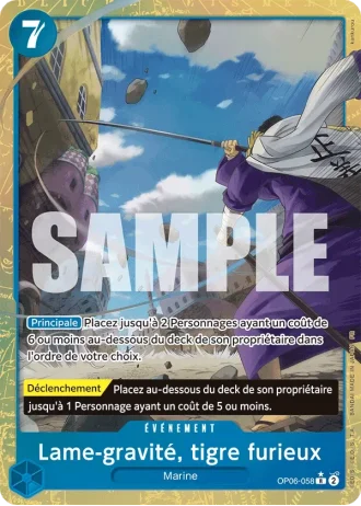 Lame-gravité, tigre furieux (OP06-058) (Alternative Art) — ONE PIECE CARD THE BEST vol.2 (PRB02)
