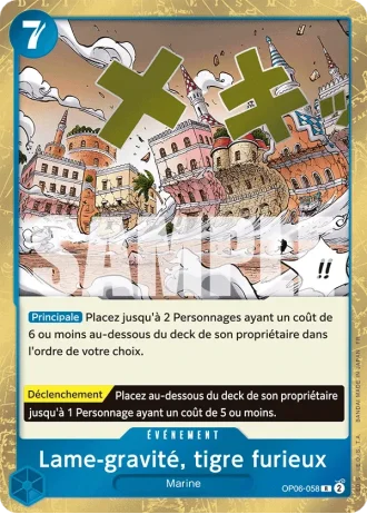 Lame-gravité, tigre furieux (OP06-058) (Reprint) — ONE PIECE CARD THE BEST vol.2 (PRB02)