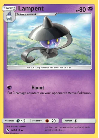 Lampent #102/214 — Lost Thunder