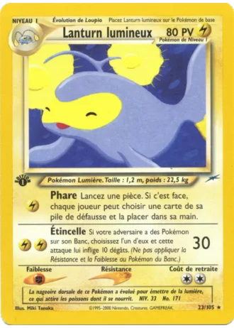 Lanturn lumineux (première édition) #23/105 — Neo Destiny (1ère Édition)