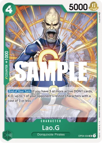 Lao.G (OP04-034) — Kingdoms of Intrigue (OP04)