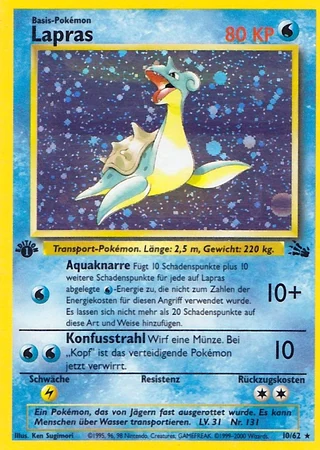 Lapras (1. Edition) #10 — Fossil (1. Edition)