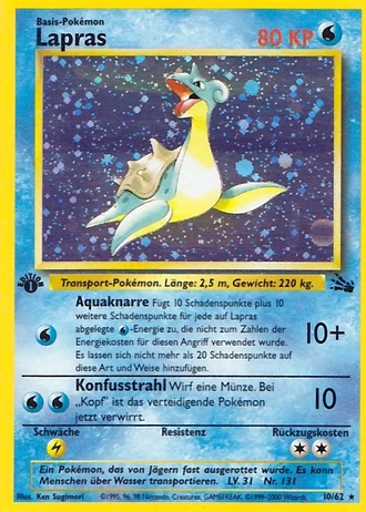 Lapras (1. Edition) #10 — Fossil (1. Edition)